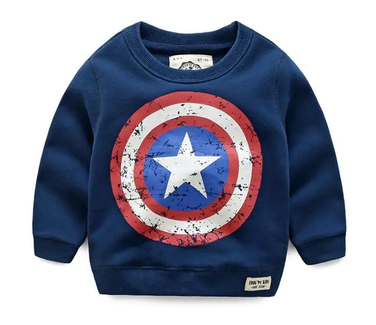 Kids hoodies 2017 SPRING Boys and sweatshirts Captain America sweater for boys long sleeve t shirt CHILDREN OUTFIT |