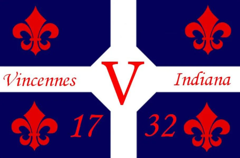 США Индиана Vincennes город большой крытый наружный флаг баннер металлические
