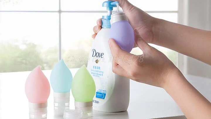 

600PCS 75ml Silicone Travel Bottle Peach Shape Bottles Shampoo Conditioner Bottle Leak Proof Silicone Travel Bottles