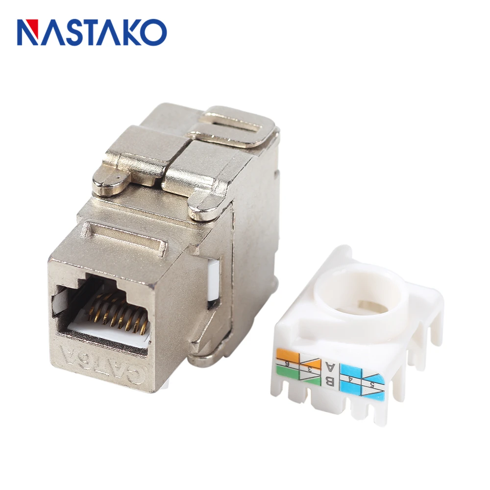 Cat6A RJ45 Keystone Jack 10 ГБ сетевой адаптер CAT 6A экранированный Ethernet модуль подходит для CAT7