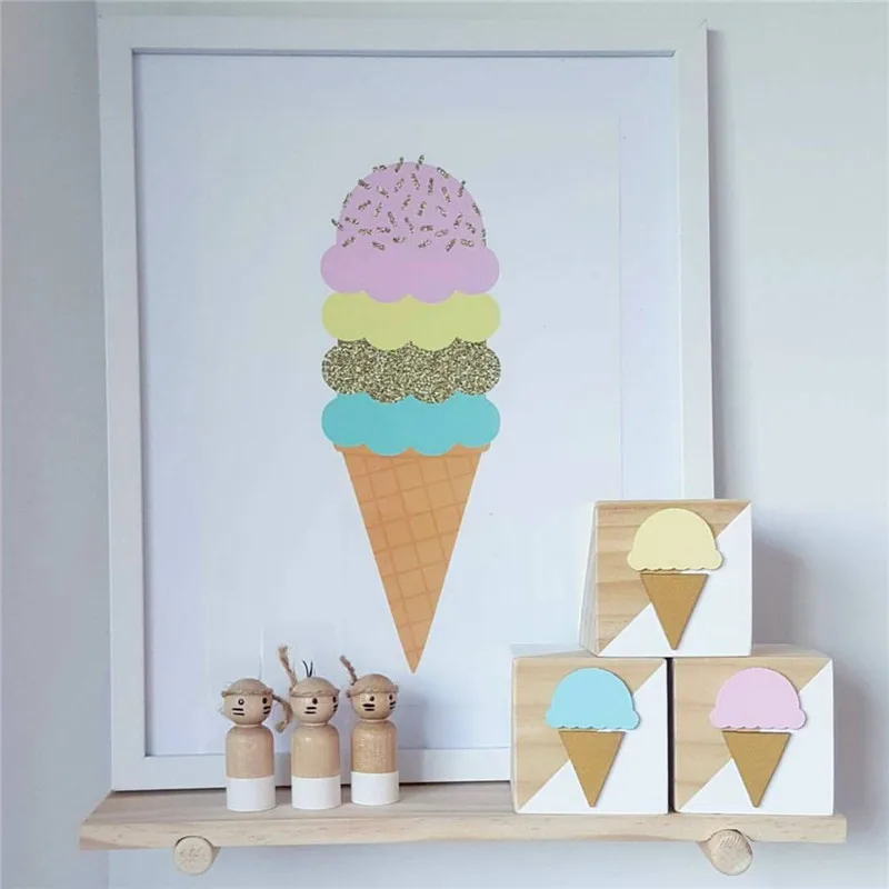 INS деревянные строительные блоки в скандинавском стиле лебедь единорог ручной