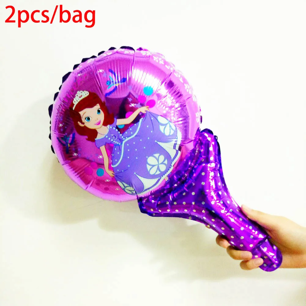 Balloon rod 2pcs Дисней София предметы для вечеринки принцессы салфетки подсвечник тарелки чашки ножи и вилки ложки попкорн украшения на день рождения - Цвет: Balloon rod 2pcs