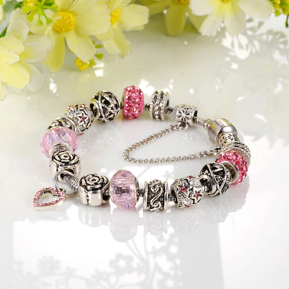 Новинка 2017 Европейские Бусины подвески стильные браслеты сделай сам модное