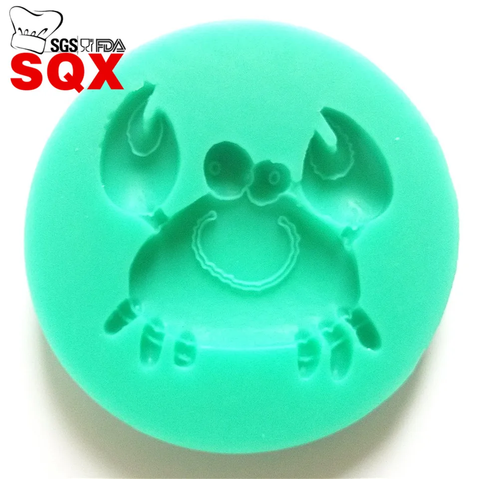 Бесплатная доставка Краб 3d силиконовые формы антипригарное помадное мыло для