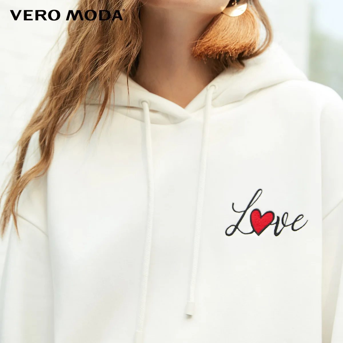 Vero Moda толстовка женская худи женские Новая женская хлопковая толстовка с надписью и короткими рукавами | 318433507