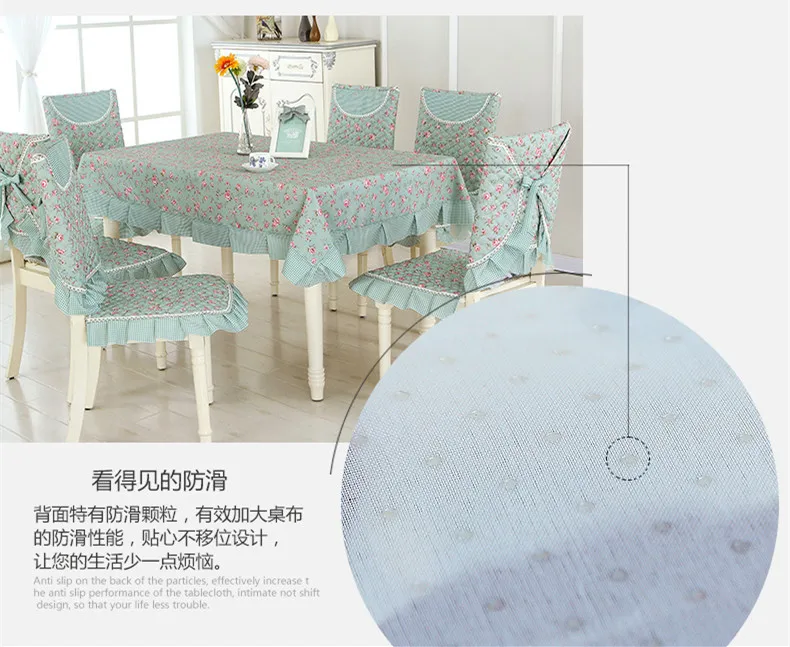 Европейский стиль зеленая скатерть для стола домашний декор 13 шт./компл. скатерти