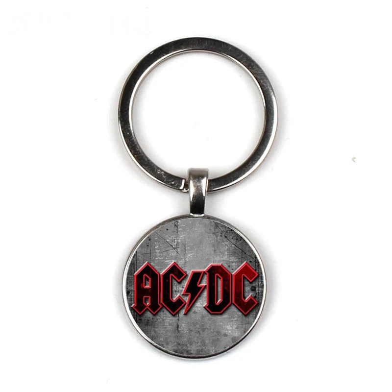 ACDC европейский и американский рок брелок Группы Стекло время драгоценный камень брелок ключевые ювелирные изделия DIY пользовательские фото индивидуальный подарок - Цвет: YS1198