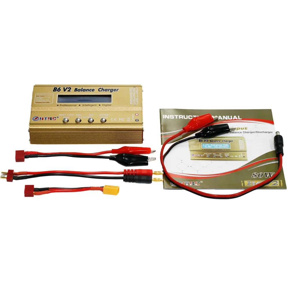 HTRC IMAX B6 V2 80 Вт 6A RC Баланс Зарядное устройство Dis Зарядное устройство с XT60 параллельно зарядки адаптер совета 2-6s Lipo Батарея Зарядное устройство