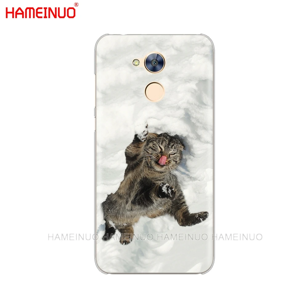 HAMEINUO милый кот собака медведь олень снег сцена животные в зимний чехол для телефона huawei Honor 10 V10 4A 5A 6A 7A 6C 6X7X8 9 LITE - Цвет: 43266