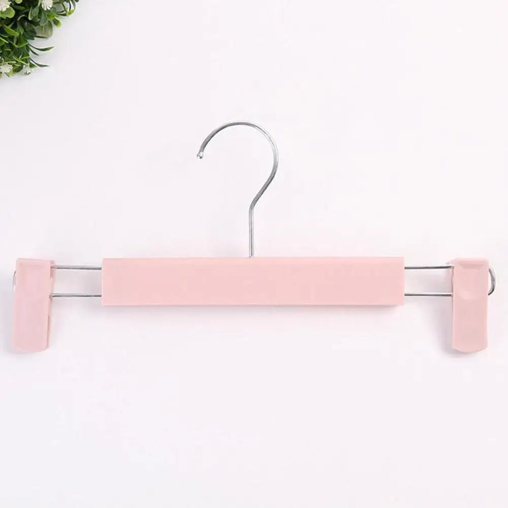 pink Adeeing вешалки для одежды пластиковый зажим Стойка вешалка брюки юбка детская одежда регулируемый зажим - Цвет: pink