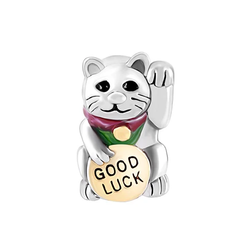 2019 оригинальные посеребренные шармы милый Кот Сова Золотой Кристалл животное