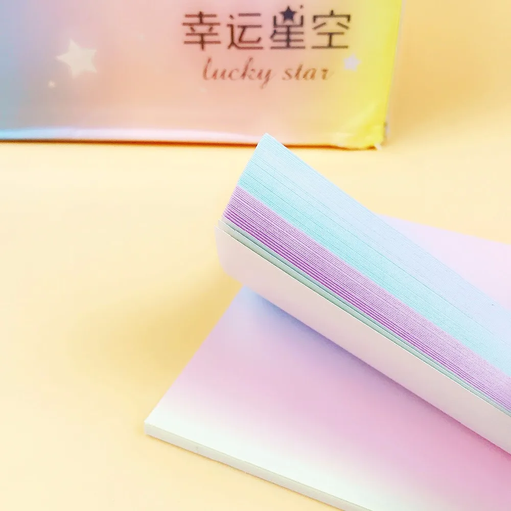 2 шт. Lucky star sticky note 4*3 дюйма мини почтовые заметки цветные маркеры наклейки