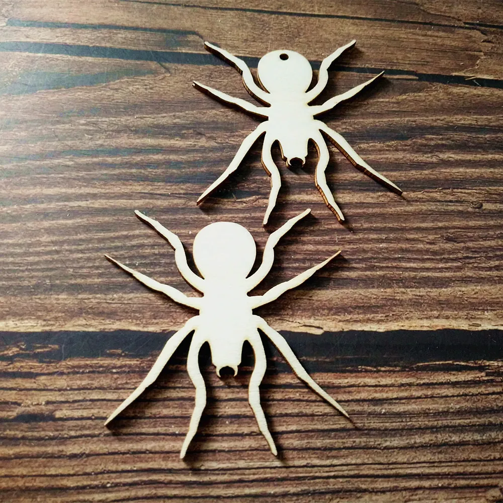 10 шт. деревянные самодельные Украшения Паук|Украшения своими руками для