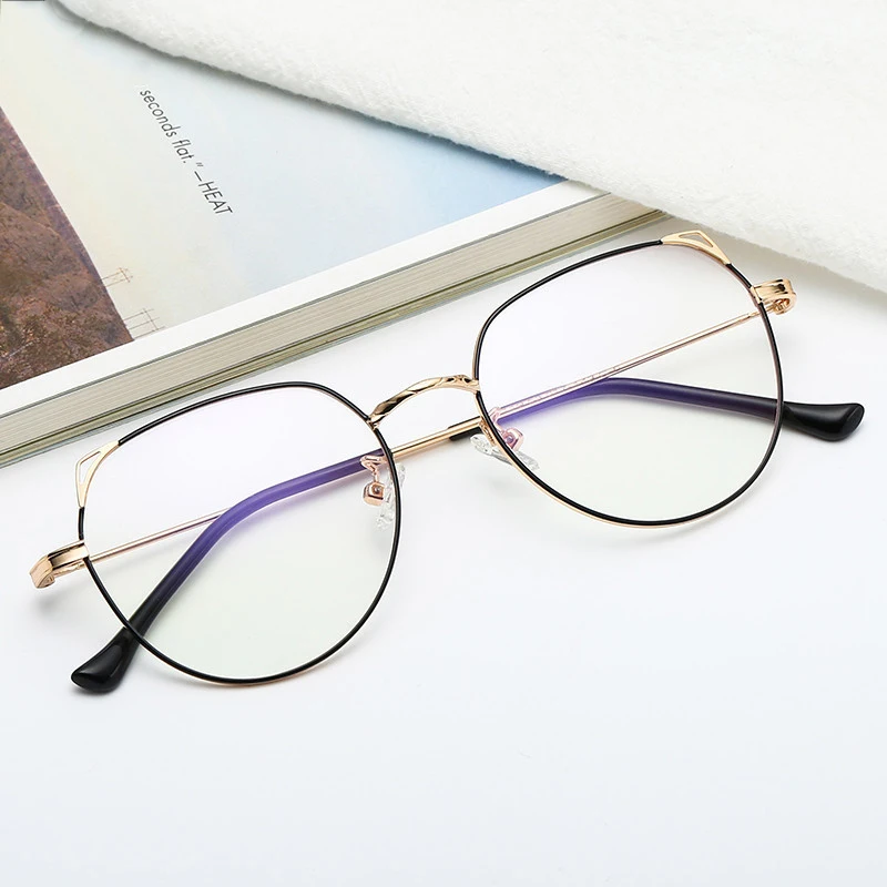 Big Frame Metal Women Prescription Glasses Vintage Transparent Myopia Spectacles Ultralight Optical Clear Reading Eyeglasses 618 |