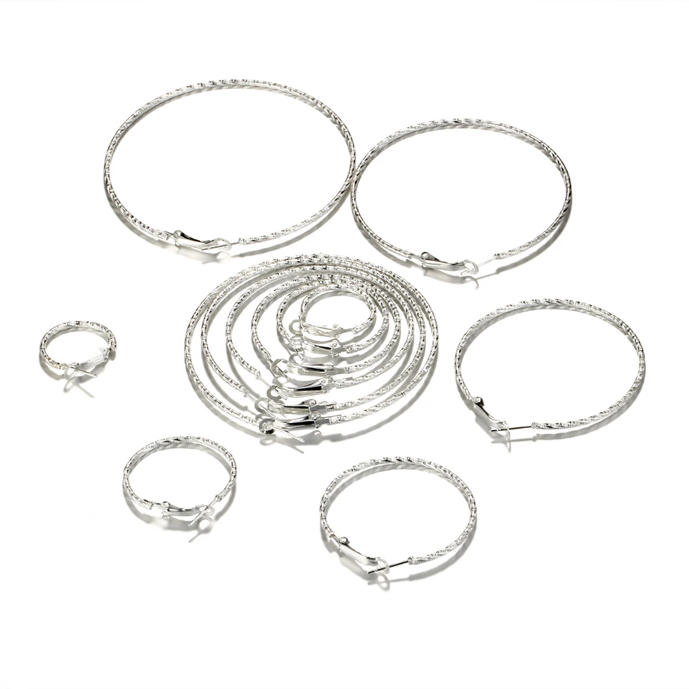 Комплект сережек для женщин и девочек IF ME большая геометрическая круглая форма в