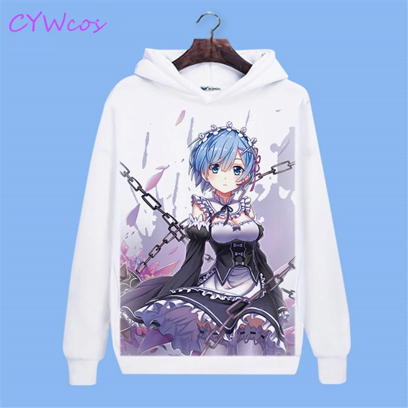 Rem and Ram Re:Life in a different world of zero куртка с капюшоном для косплея топ принтом аниме