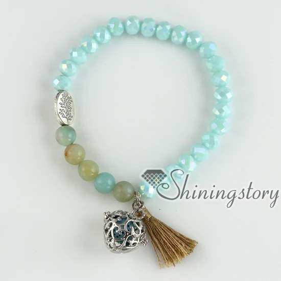 Браслет с бусинами и кисточками браслет диффузором Женская буддийская молитва |