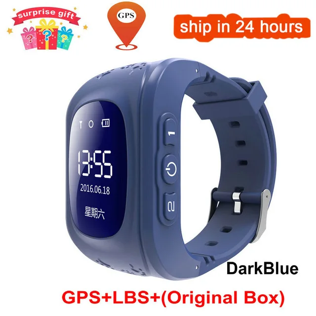 Dark Blue-ENG Анти-потеря Q50 OLED Детский gps трекер SOS умный мониторинг позиционирования телефон дети gps детские часы совместимы с IOS и Android - Цвет: Dark Blue-ENG