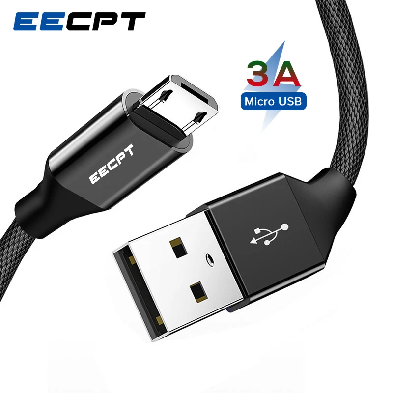 Кабель Micro USB EECPT 3A провод для быстрой зарядки и передачи данных зарядный шнур