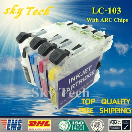 

4PK Empty Refillable cartridge suit for Brother LC103 ,LC-103 suit for J4310DW J4410DW J4510DW J4610DW J4710DW J6520DW etc ..