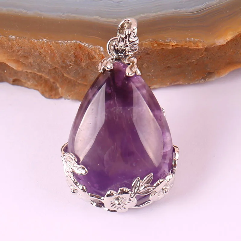 Каплевидная Подвеска из фиолетового кристалла S085 для женщин|beads pendant|jewelry purplejewelry