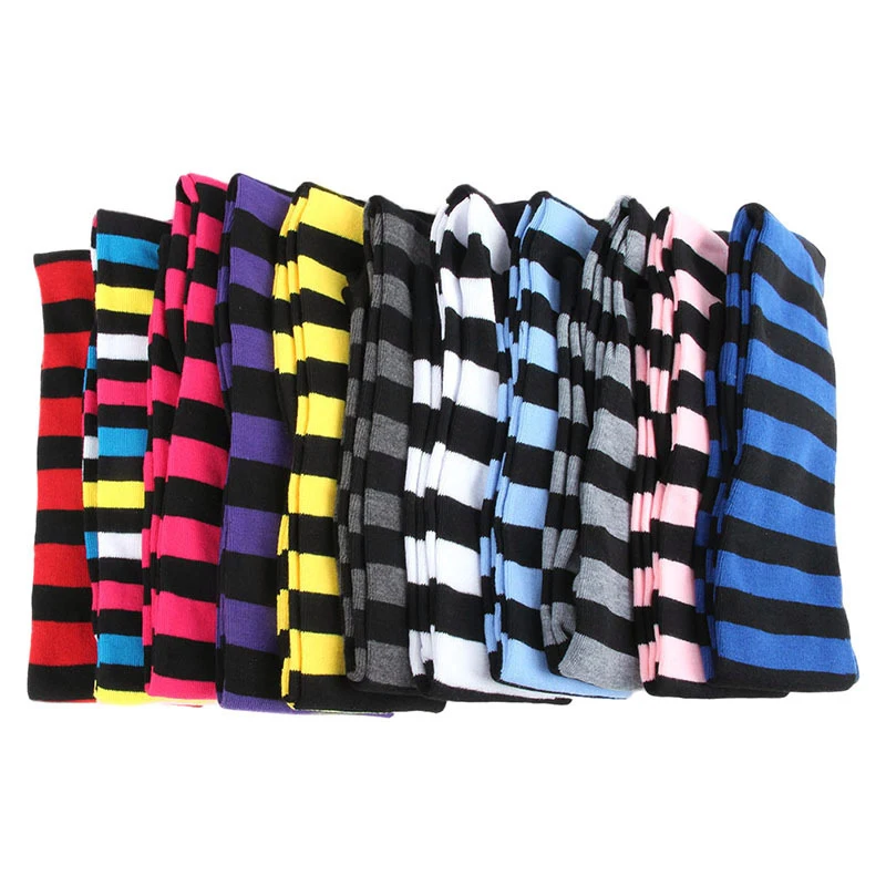 Гольфы женские длинные в полоску 11 цветов | Женская одежда