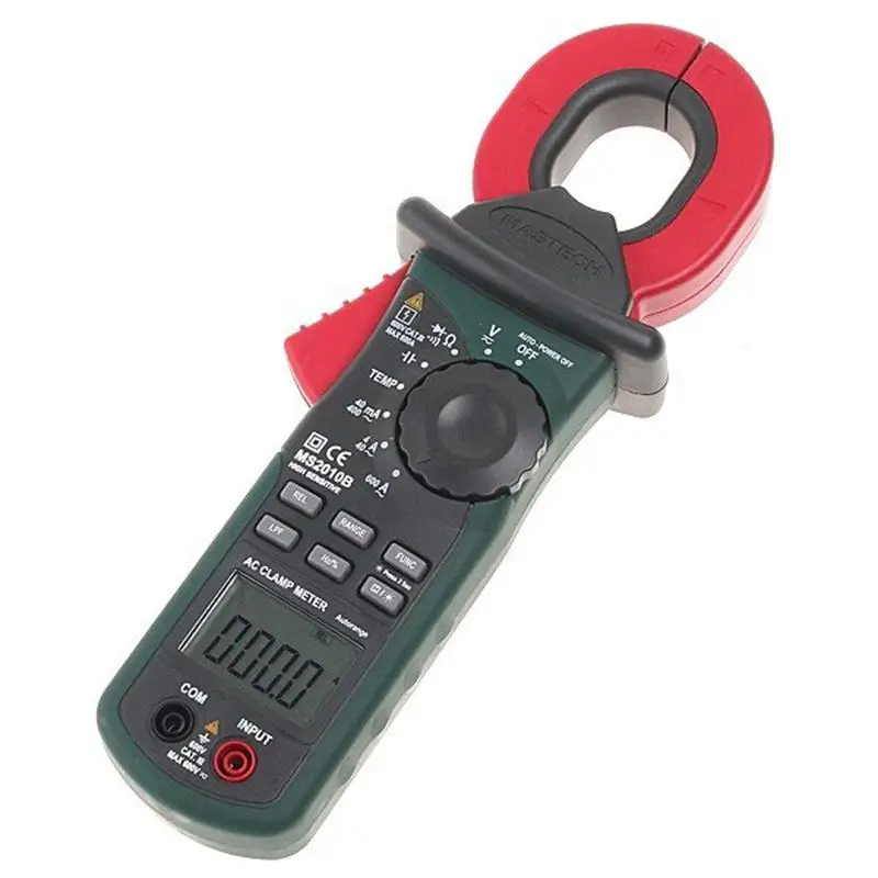 MASTECH MS2010B цифровой клещи AC/DC мини ручной тестер напряжения тока сопротивления