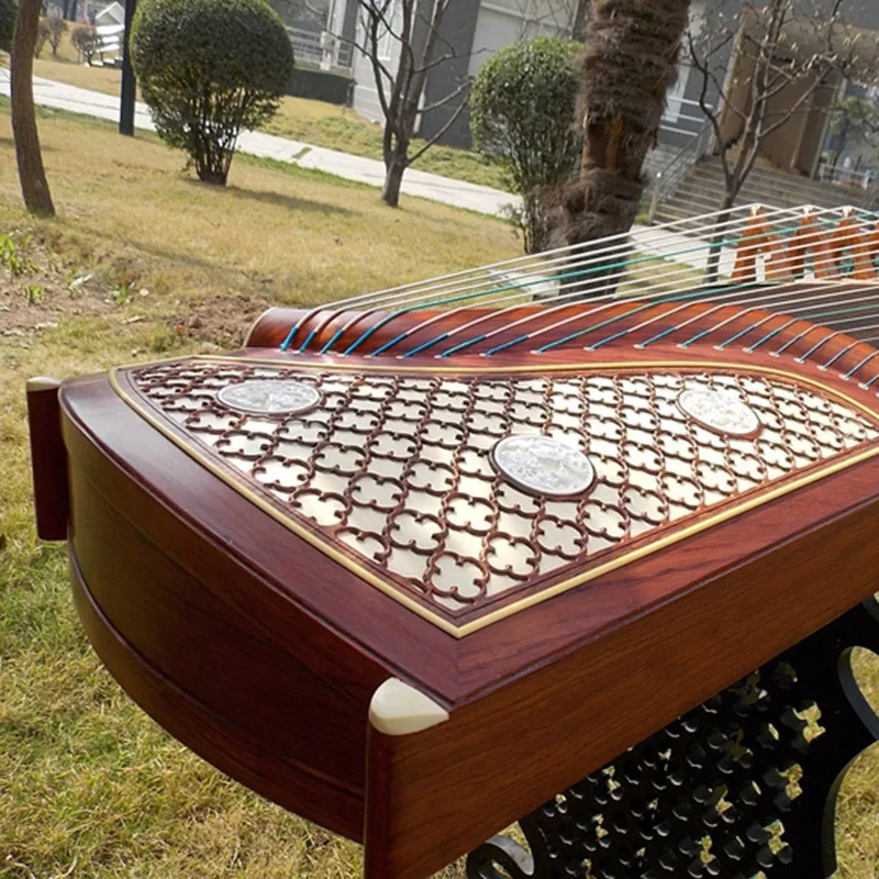 Китайский палисандр guzheng Dunhuang Китай Профессиональная игра 21 струнный инструмент