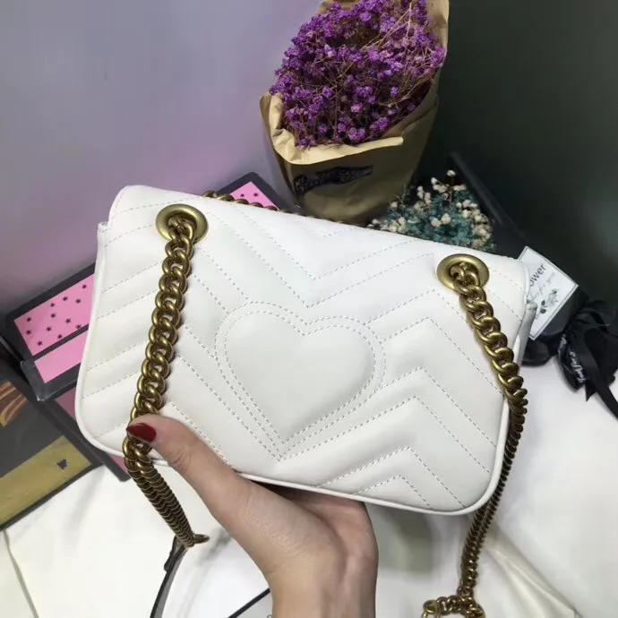 WHITE BIG(CG) Женская сумка через плечо из натуральной кожи, женская сумка-мессенджер, женская сумка на плечо с ромбовидной решеткой, коровья кожа, клатч, роскошный дизайн - Цвет: WHITE BIG(CG)