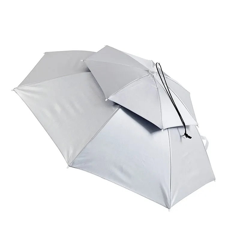 A Umbrella Шапка для рыбалки складной двухслойный зонт шапки водонепроницаемый зонтик Анти-УФ руки активного отдыха Защита от солнца дождя щиток от снега шляпа - Цвет: A Umbrella
