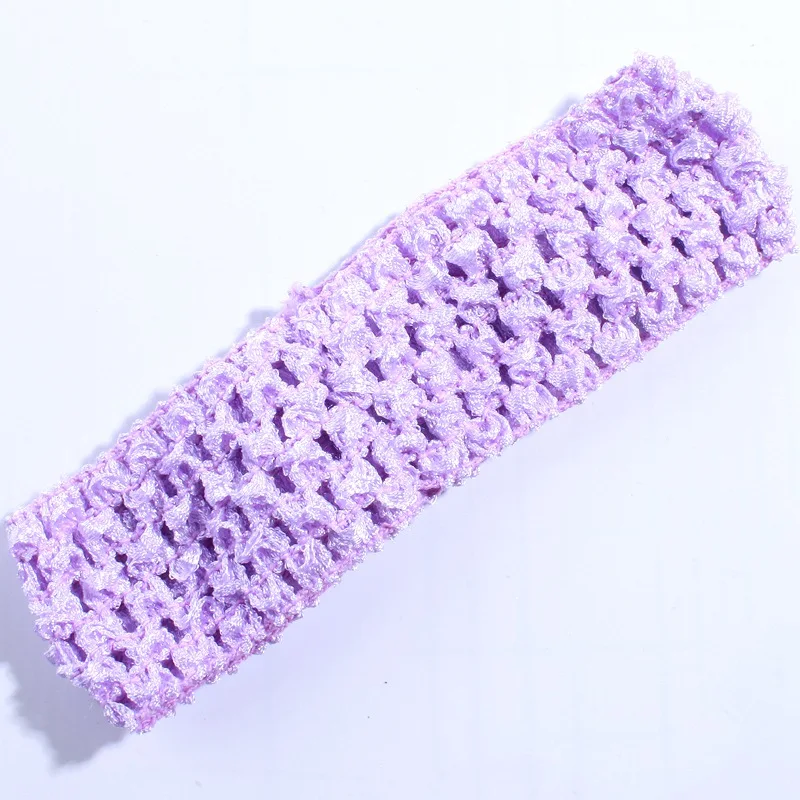 Lavender 10 шт., 4*28 см, модная эластичная вязаная лента для головы, ажурная вязаная эластичная лента, повязка для волос, аксессуары для одежды - Цвет: Lavender