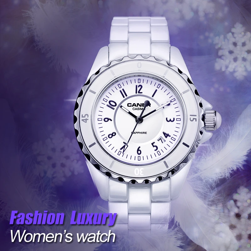 Часы модные женские роскошные Брендовые керамические кварцевые часы наручные