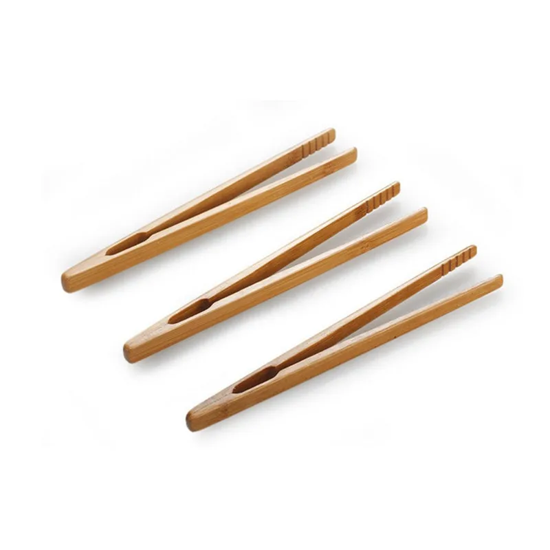 

New Wooden Tea Tweezer Bacon Tea Clip Tongs Bamboo Kitchen Salad Food Toast