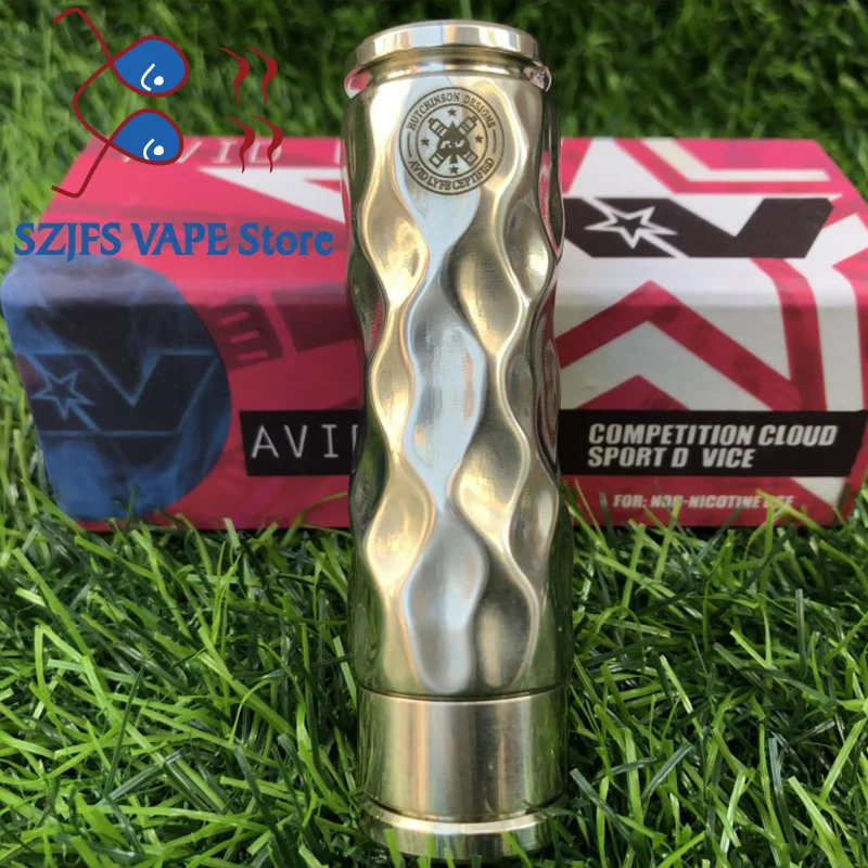 

e cigarette AV Dimple Gyre Mod Vape Mods Metal Tube Brass copper 510 Treated Dimple Gyre Mech Mod with 18650 Battery Vaper pen