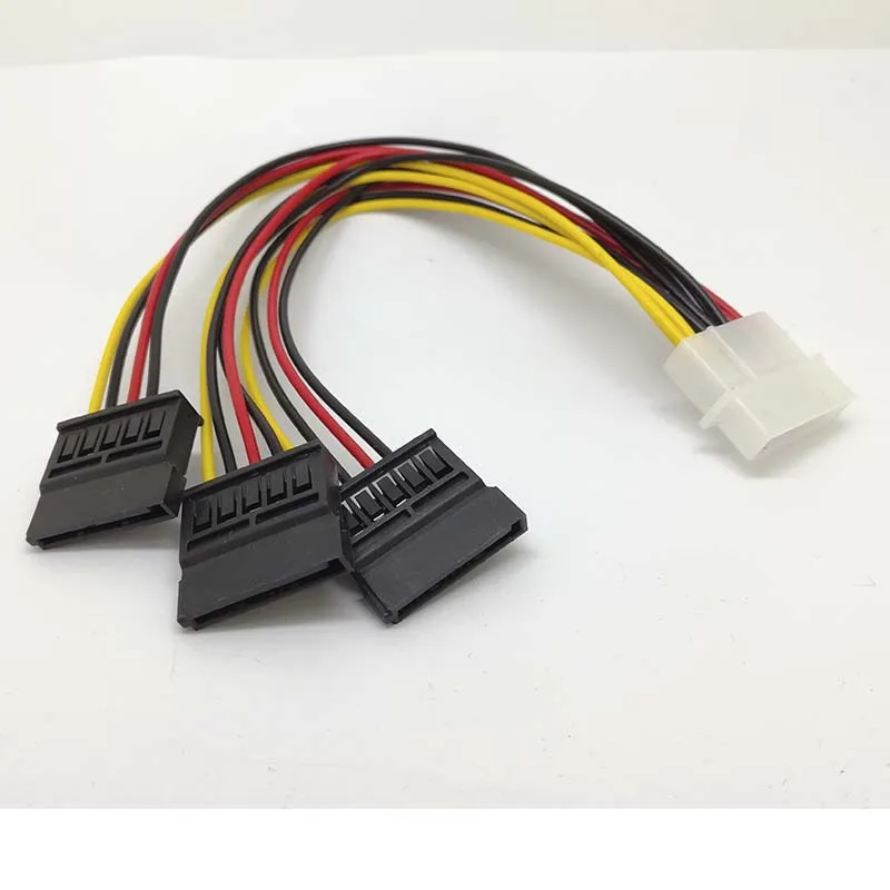 Новый 4 булавки IDE Molex до 3 Serial ATA SATA Мощность разветвитель кабеля разъема |