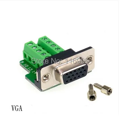 Free shipping 2sets Serial port with nuts/DB15/VGA/ plug /3ROWS 15 pin / terminal /COM /485 male female | Обустройство дома
