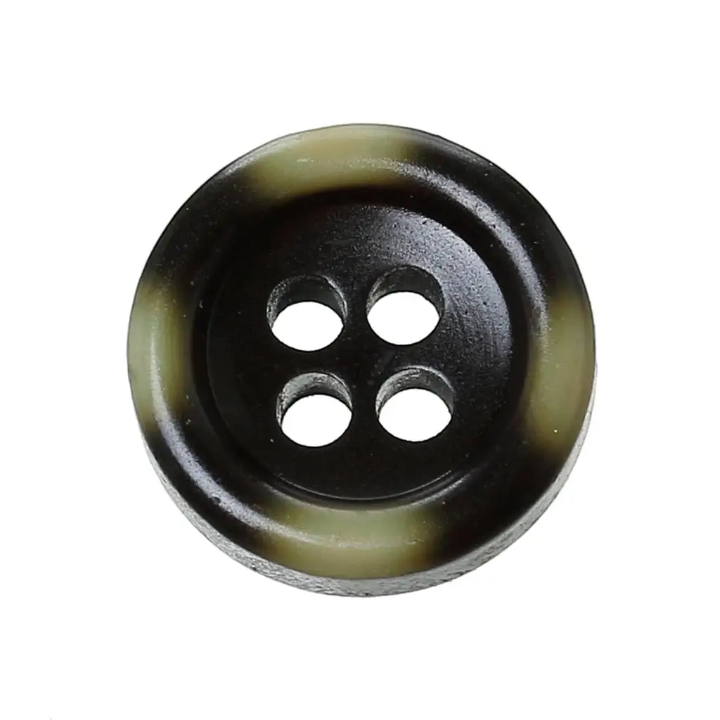 Смоляная швейная кнопка скрапбукинга круглые черные четыре отверстия 11 5 мм