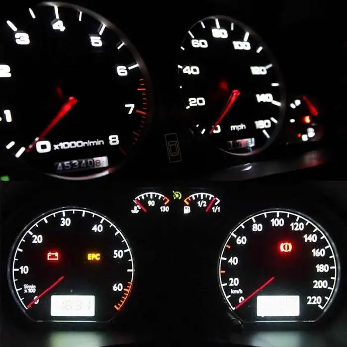 10 шт. T5-B8.5D-5050smd Светодиодная лампа SMD датчик скорости тире лампа приборной панели инструмент светильник 12 В LKS99