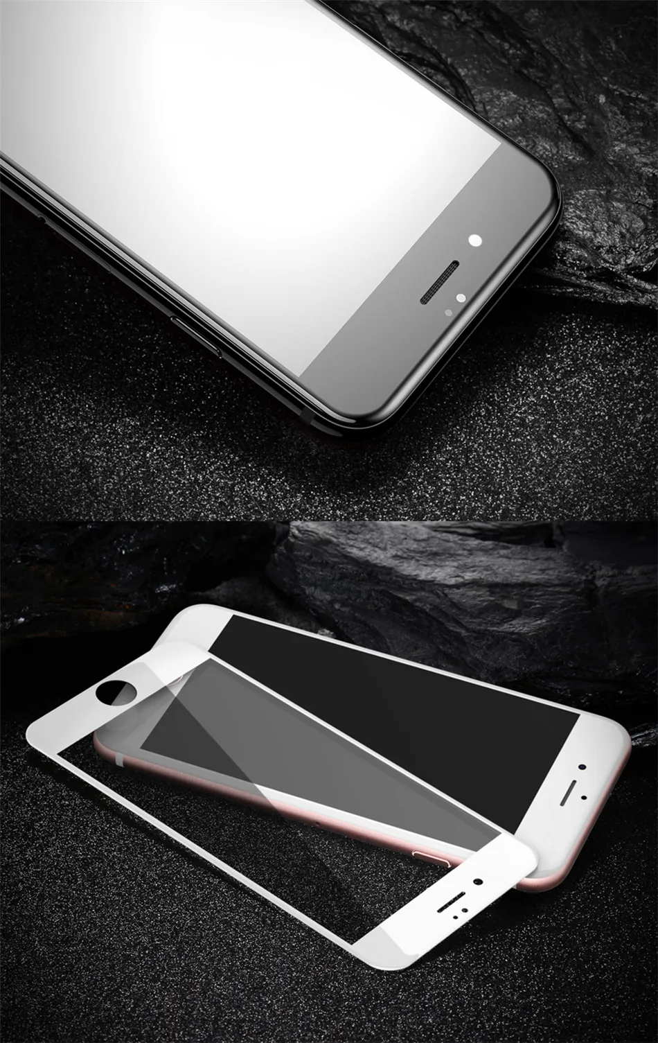 FLOVEME 9H закаленное стекло для iPhone 8 7 plus Защита экрана для iPhone 7 8 plus защитное стекло пленка Мягкий край Полное покрытие