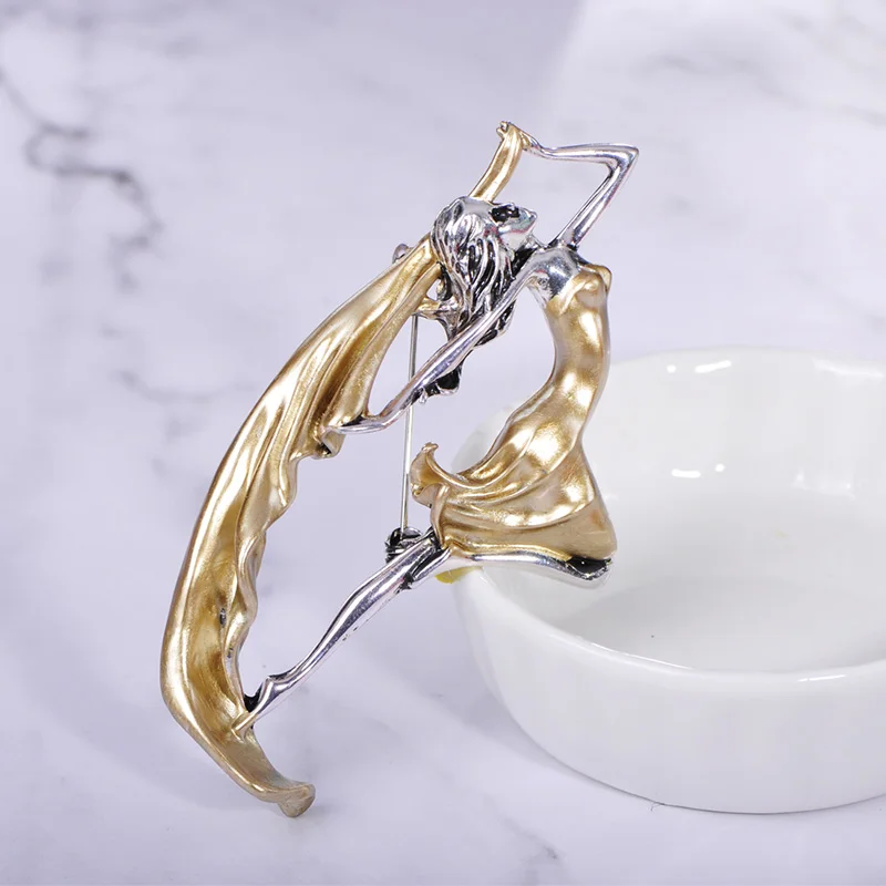 Funmor танцевальная брошь с дизайном девочка Foe Женская Мужская из эмалированного