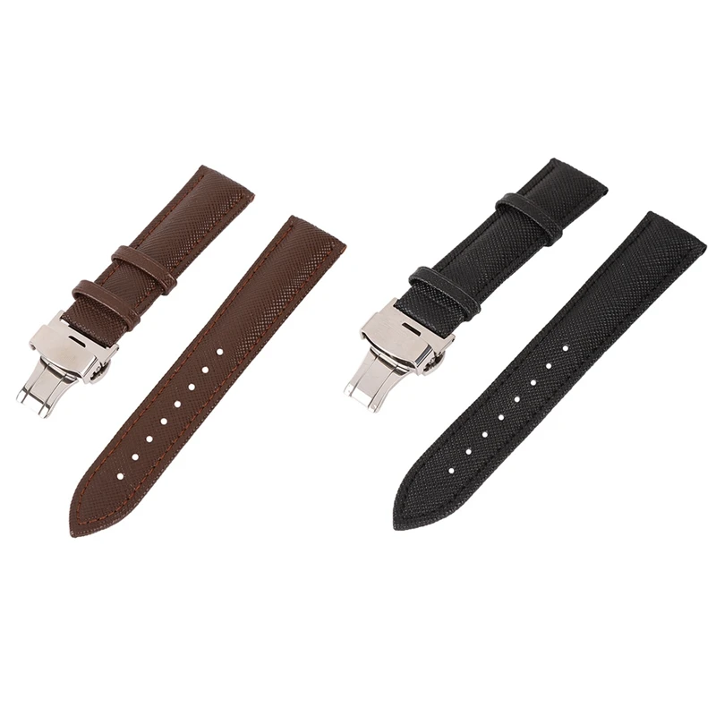 Ремешок для часов в стиле ретро кнопка со скрытой застежкой кожаный спортивный