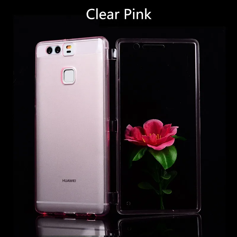 Huawei P9 Case Силиконовые ТПУ Прозрачный Флип-Крышкой Ясный Протектор телефон Сумка
