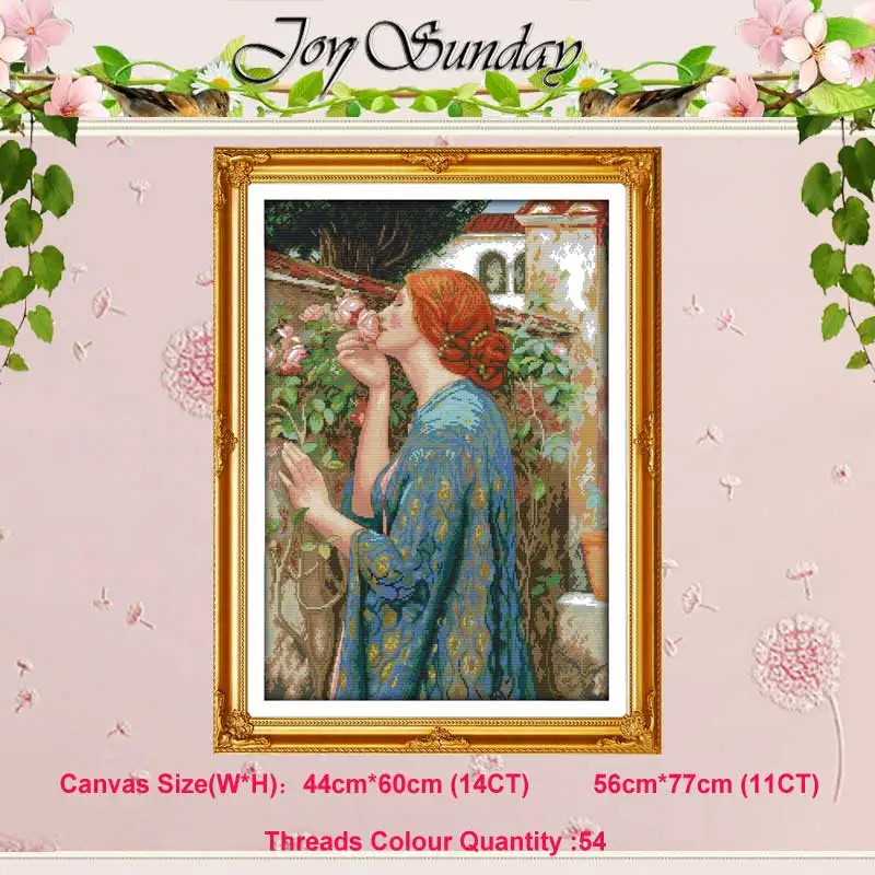Woman and flowers Красивая женщина, счетный Набор для вышивки крестом 11CT 14CT, Набор для вышивки крестом,, Набор для вышивания крестиком, Набор для вышивания, рукоделие - Цвет: Woman and flowers