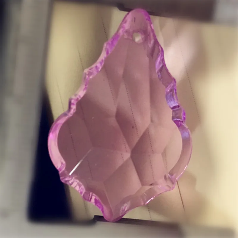 Великолепная стеклянная хрустальная люстра в виде лилового кленового листа 63 мм