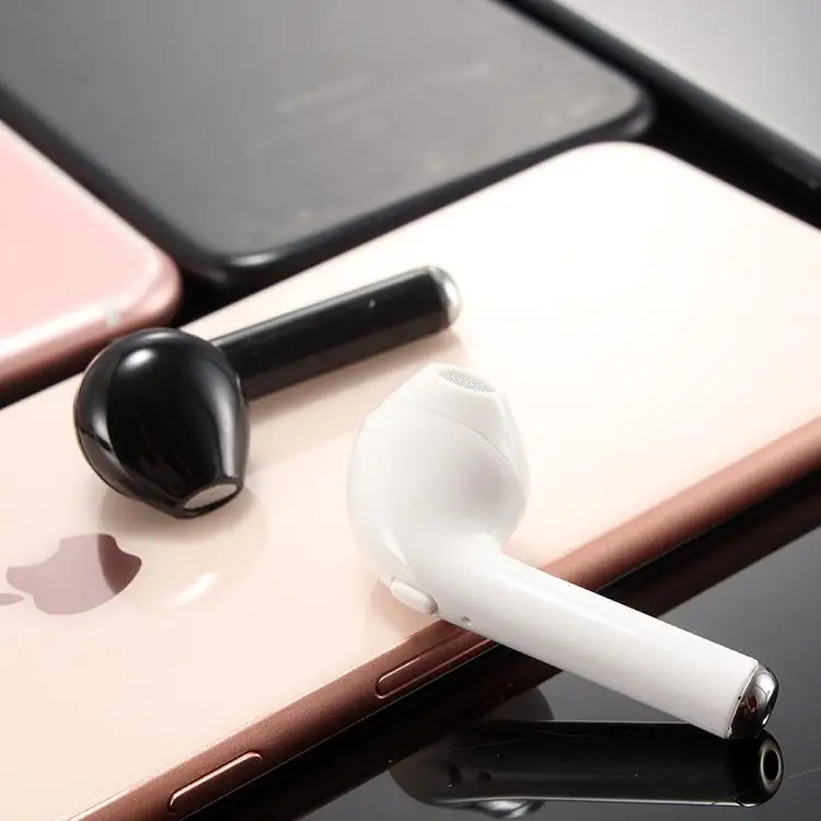 100 шт./лот оригинальный I7 мини Bluetooth беспроводная 5 видов цветов In Ear бас стерео шум