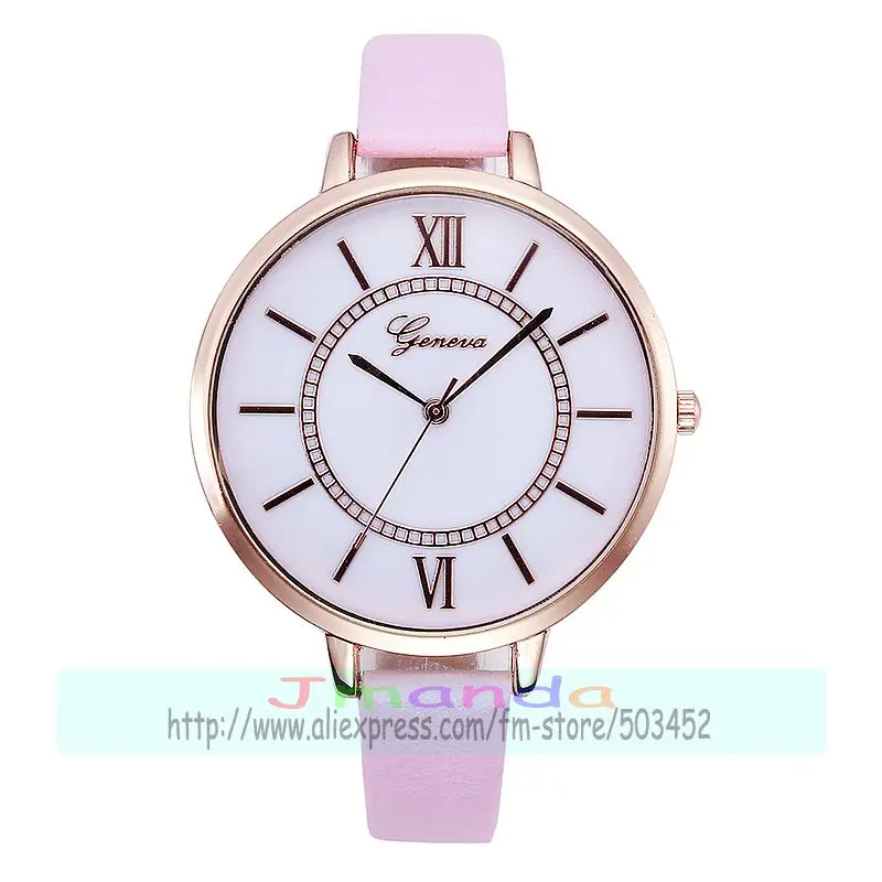 100 шт./лот 8233 миниатюрные часы с кожаным ремешком кварцевые корпусом из розового