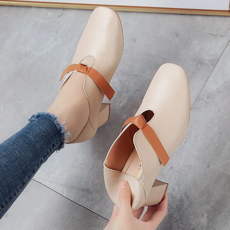 2019 г. весенне летние женские туфли лодочки без застежки модные элегантные