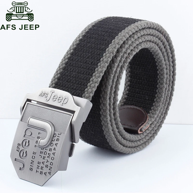 AFS JEEP, фирменный мужской ремень, роскошный дизайн, холщовые ремни, hombre, военные мужские ремни для джинсов, Ceinture Homme Cinto, 110 см, 140 см