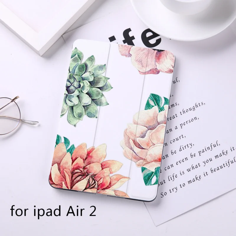 DIFFRBEAUTY милый цветочный сосна яблоко Магнит флип-чехол для apple iPad 6 Чехол для iPad Air 2 из искусственной кожи планшет складной чехол-книжка - Цвет: B200235-WIP