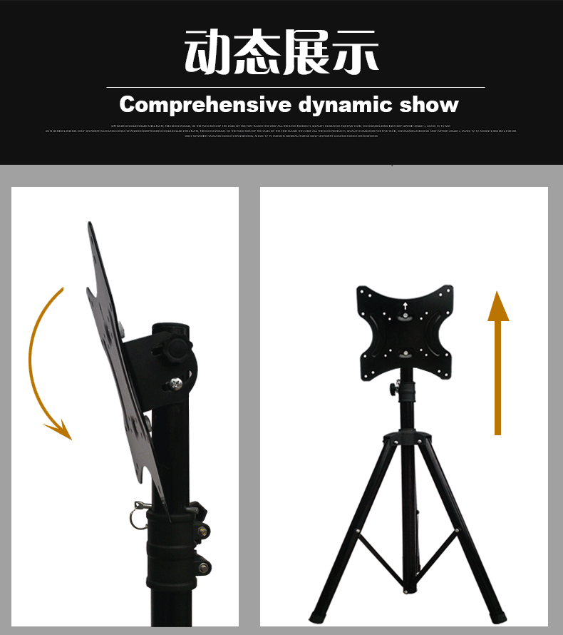 DLS-10AL 1"-55" с регулировкой по высоте, 50 кг наклон ЖК-дисплей плазменный телевизор напольный штатив-Трипод стойка VESA 400X400 цвет синий, черный; Большие размеры 34–43 серебристо-желтый панель Держатель
